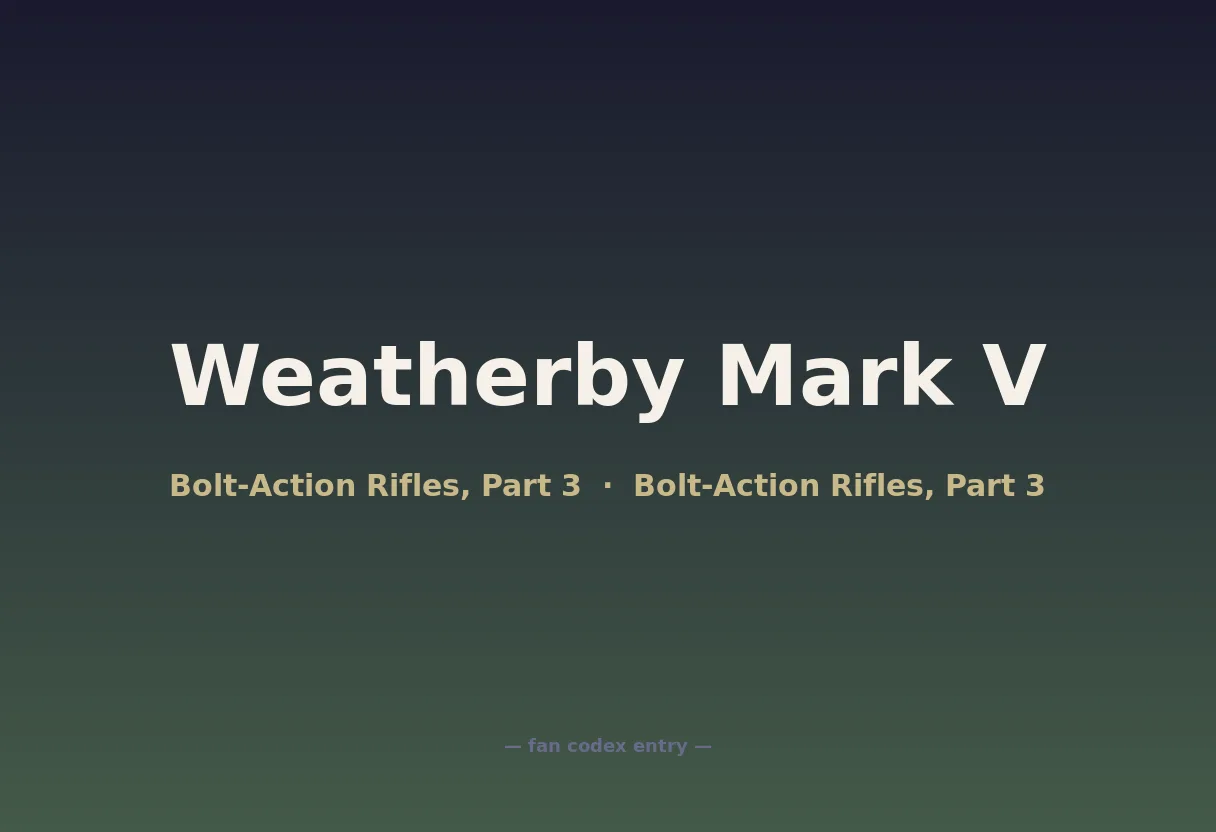 Weatherby Mark V