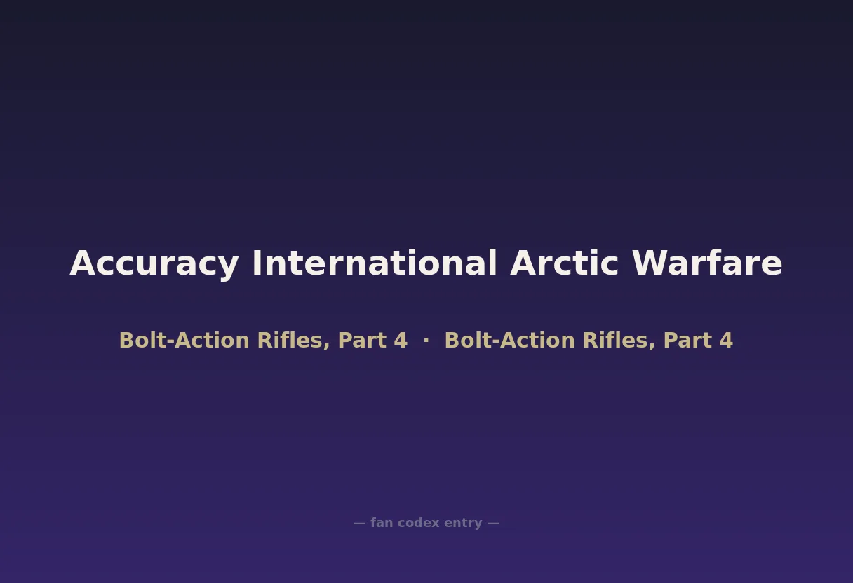 Accuracy International Arctic Warfare
