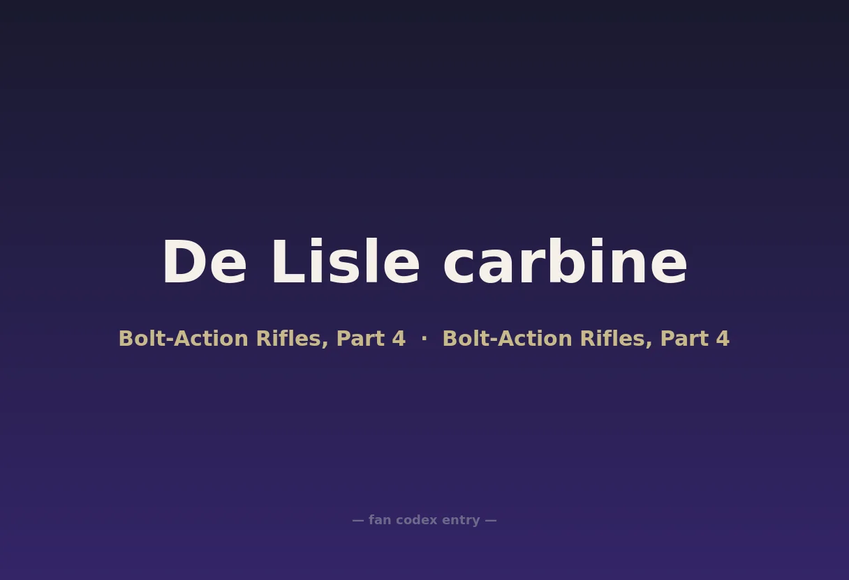 De Lisle carbine