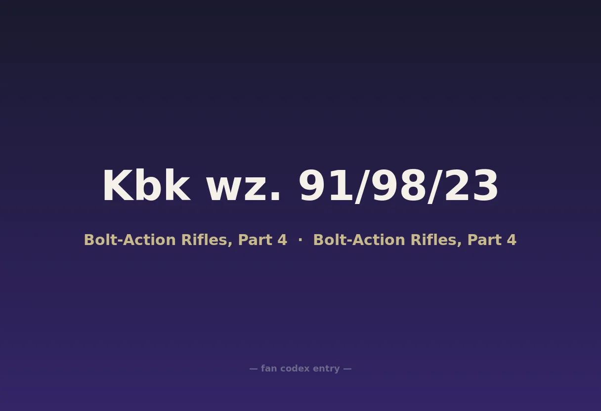 Kbk wz. 91/98/23