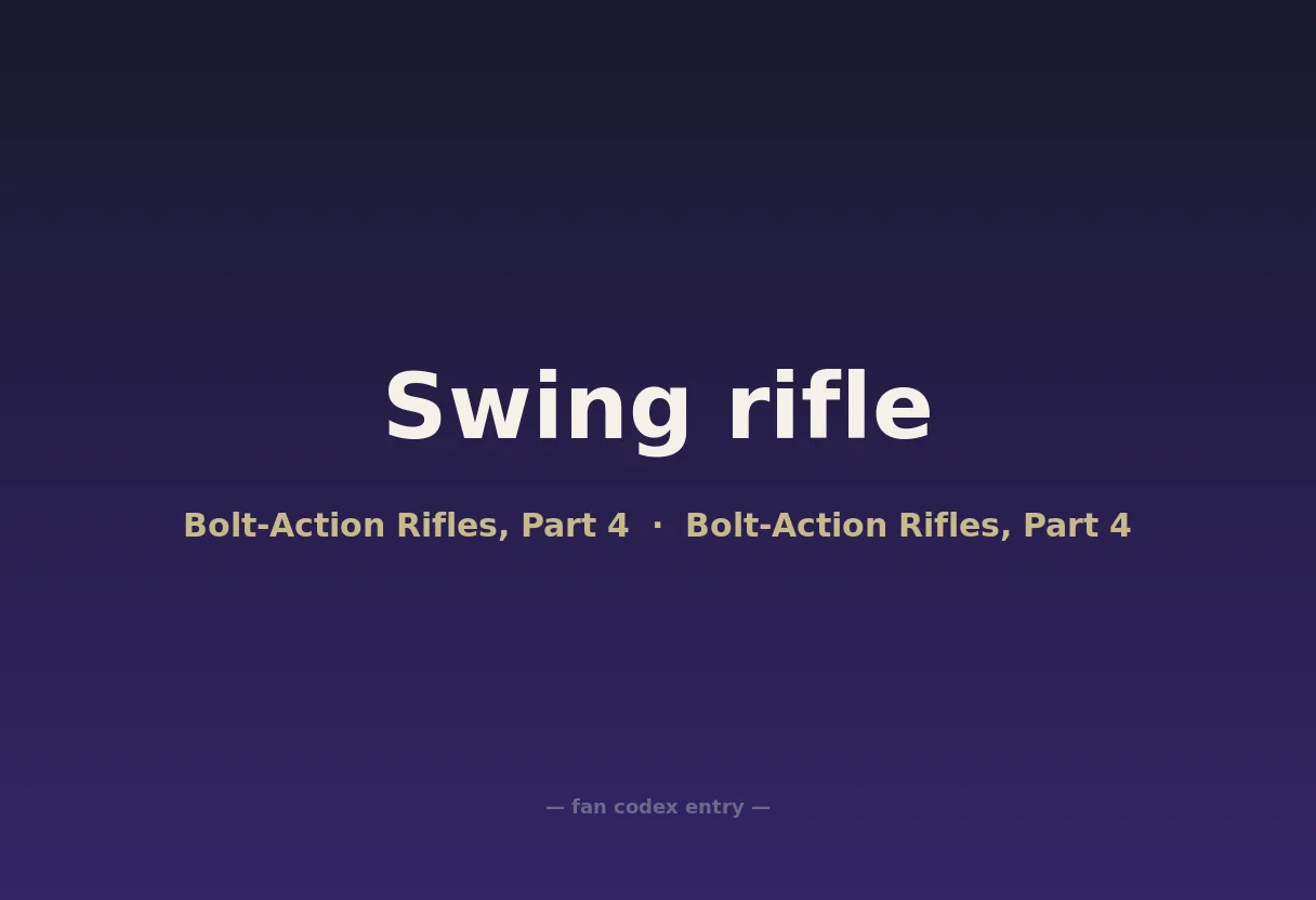 Swing rifle