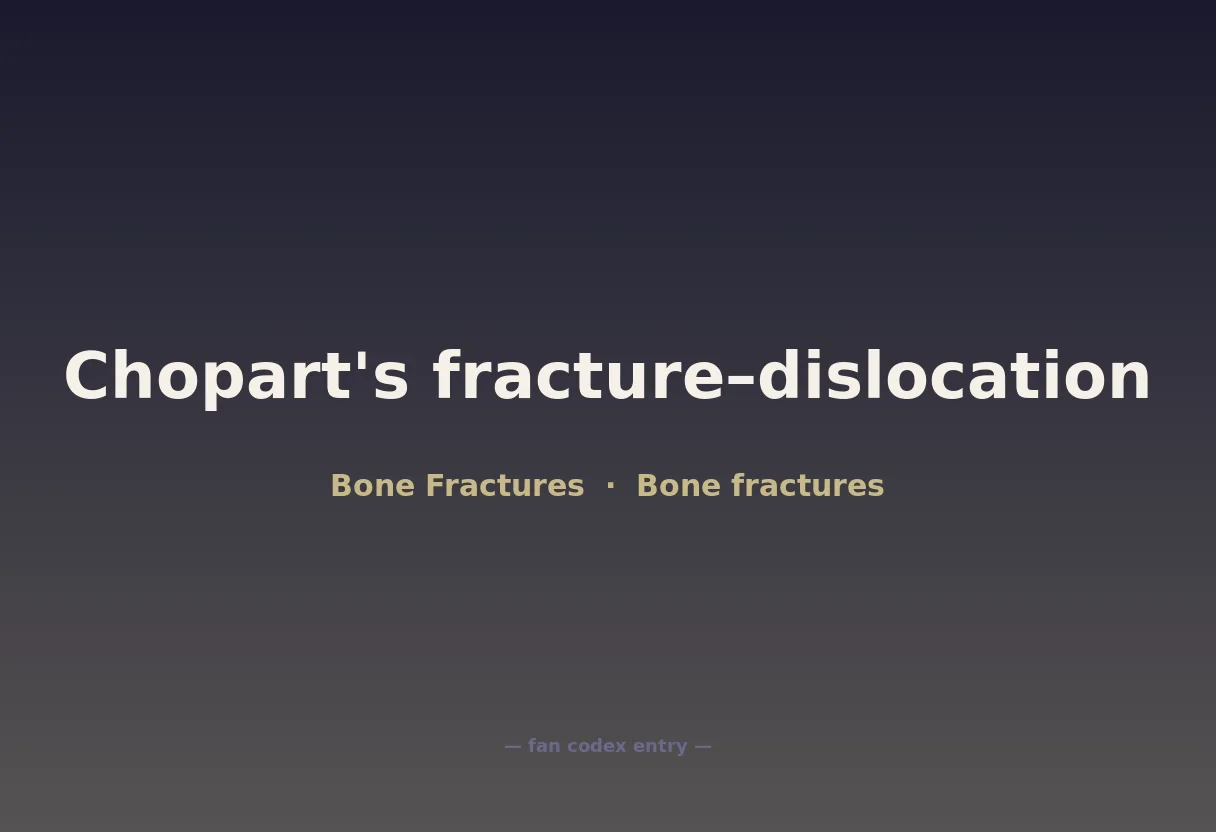 Chopart's fracture–dislocation
