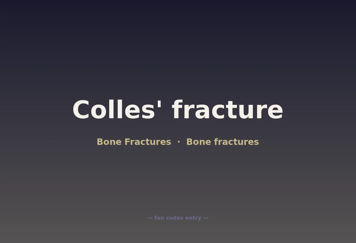 Colles' fracture