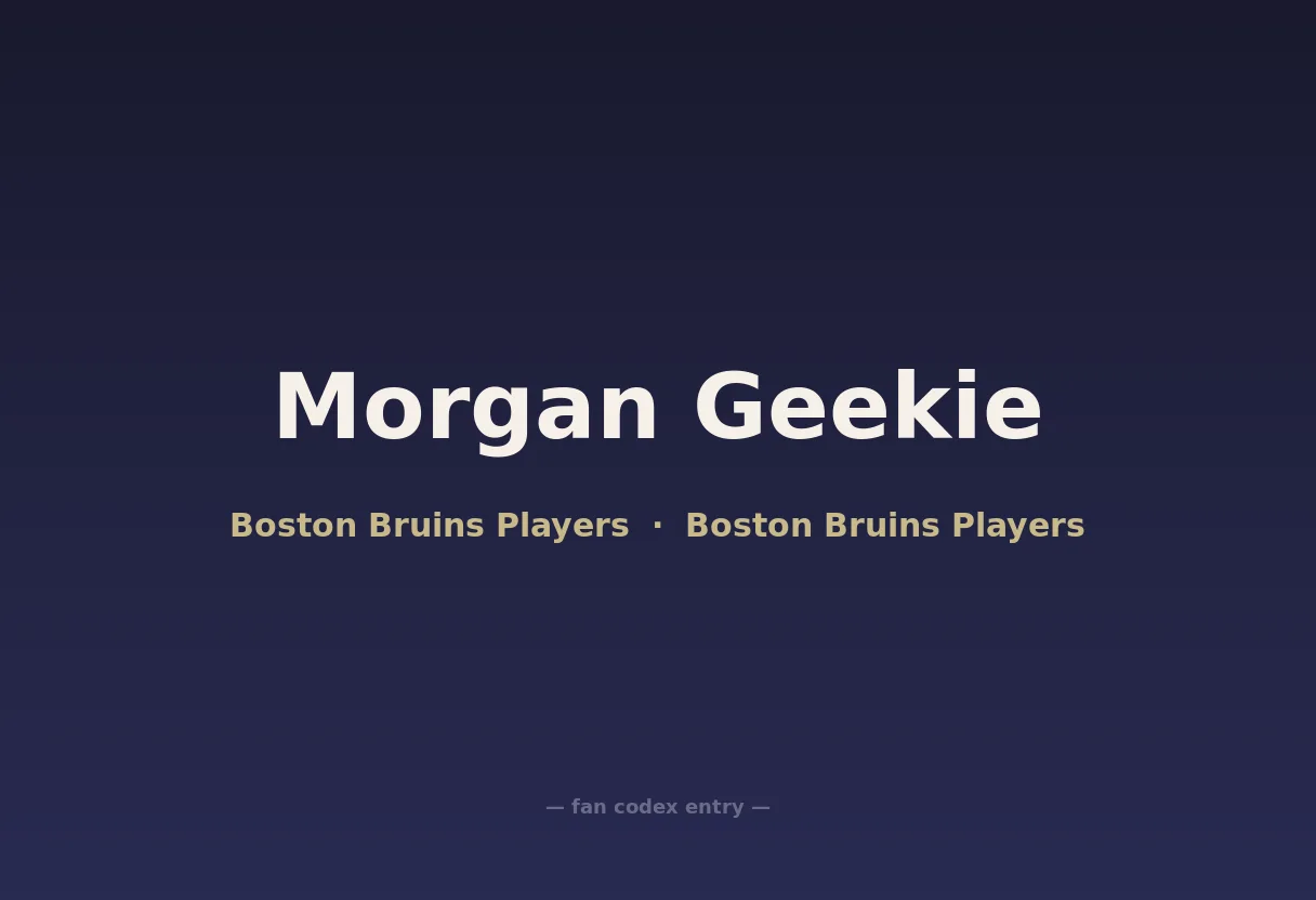 Morgan Geekie