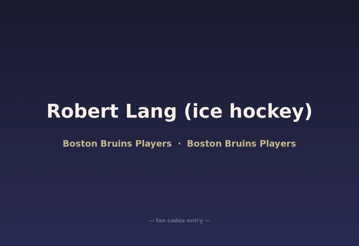 Robert Lang (ice hockey)