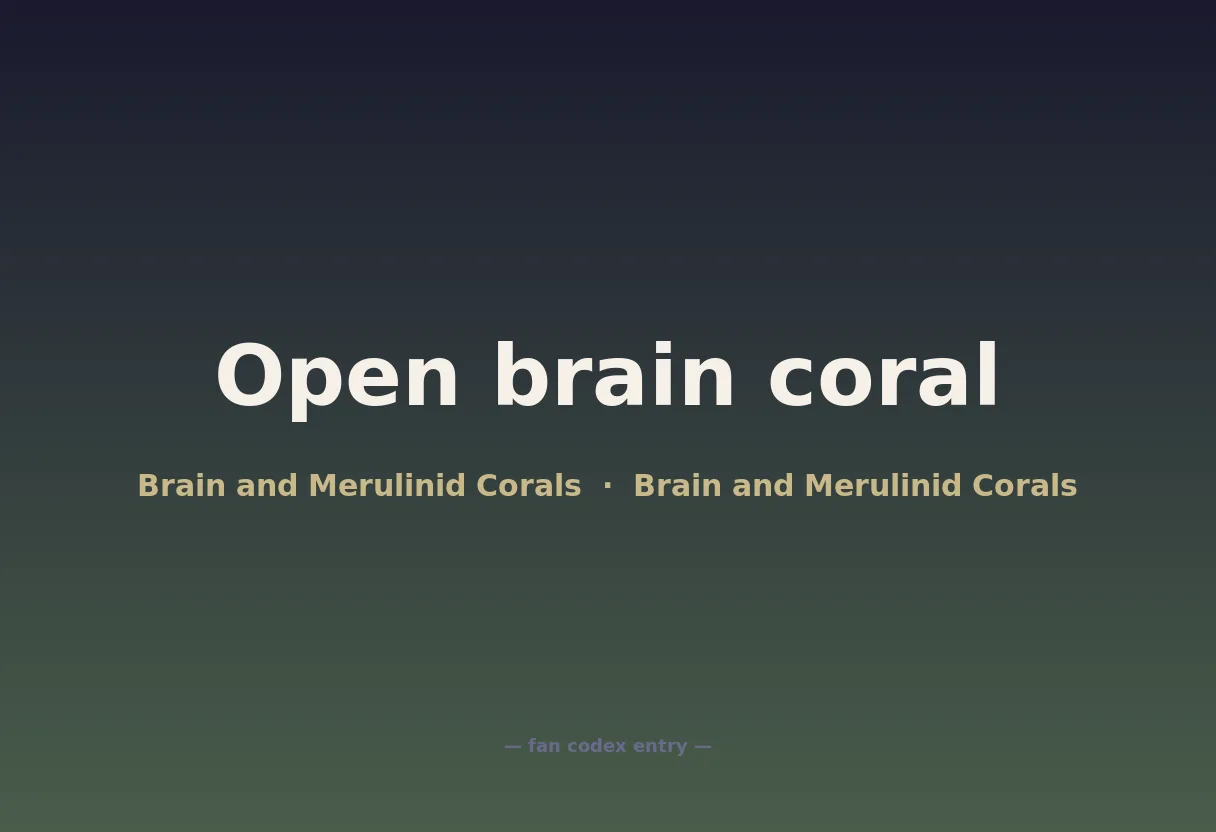 Open brain coral