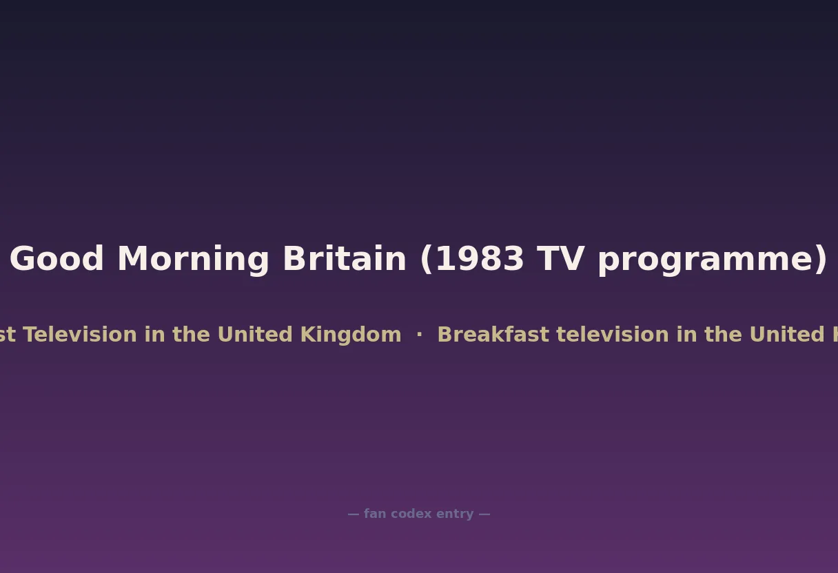 Good Morning Britain (1983 TV programme)