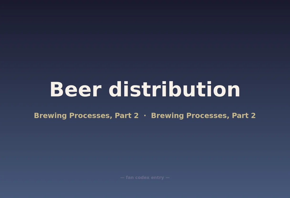 Beer distribution