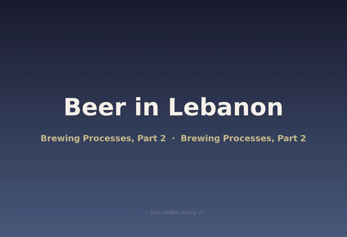 Beer in Lebanon