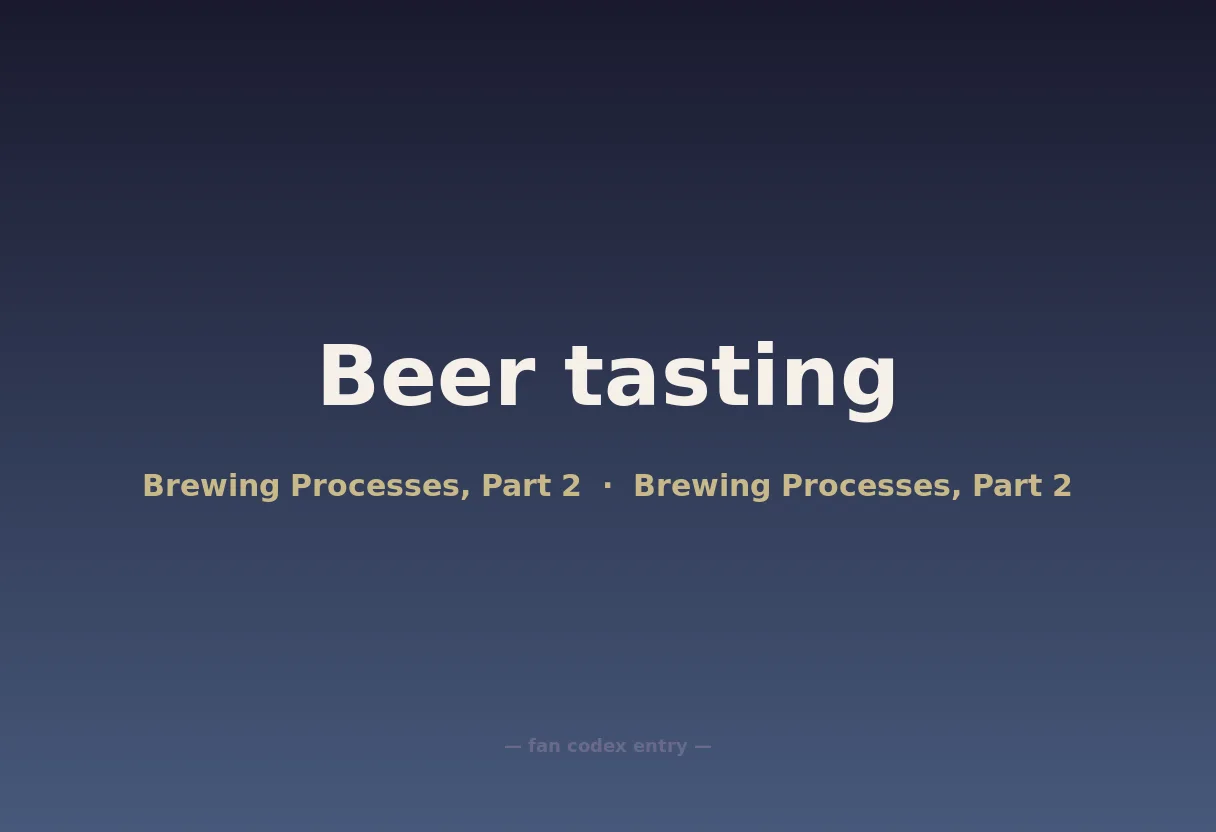 Beer tasting