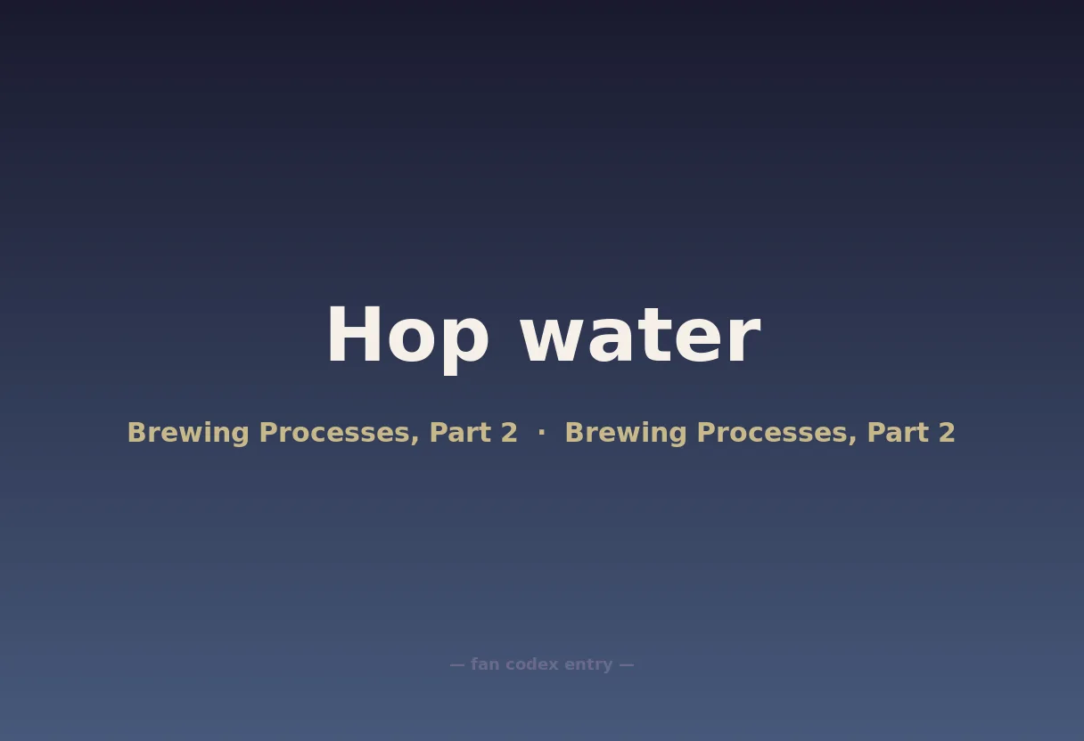 Hop water