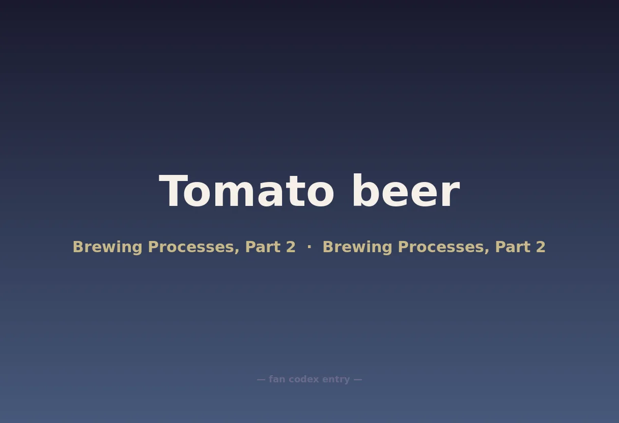 Tomato beer