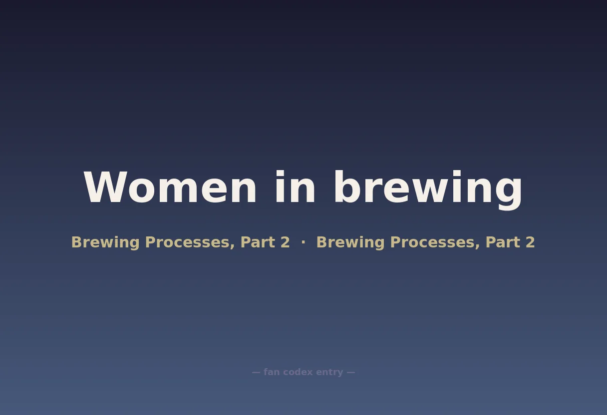 Women in brewing