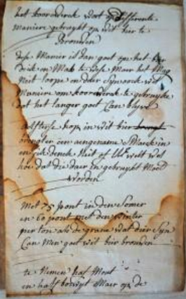 An old brewing recipe of Bredaas Wit