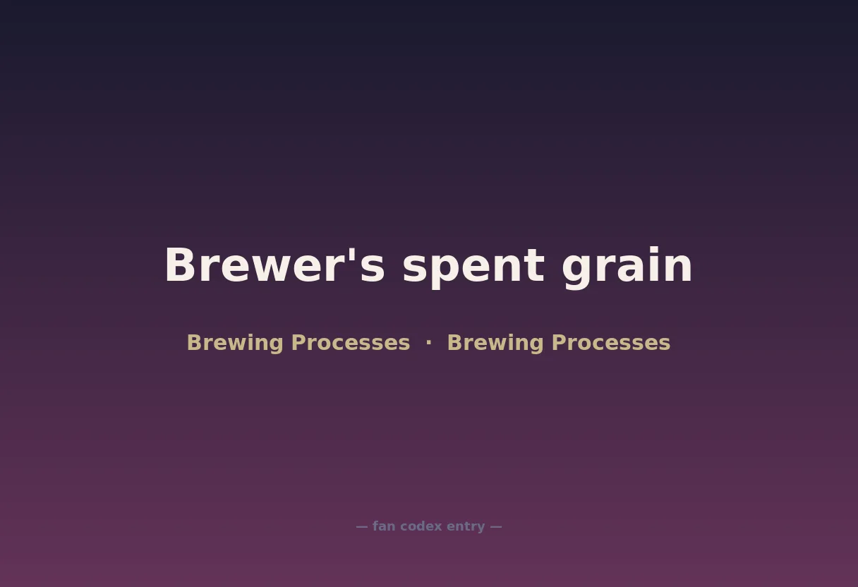 Brewer's spent grain