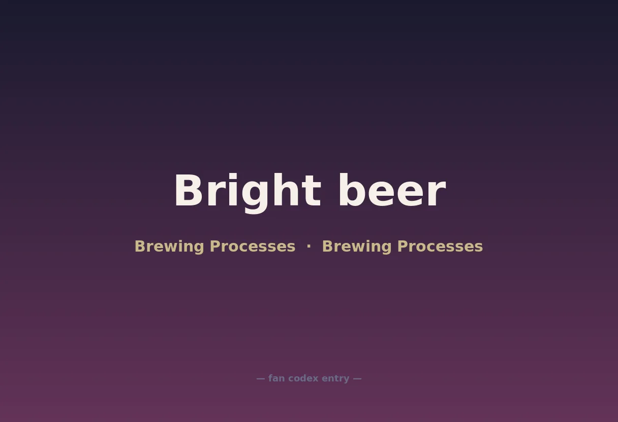 Bright beer