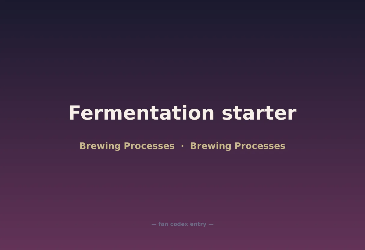 Fermentation starter