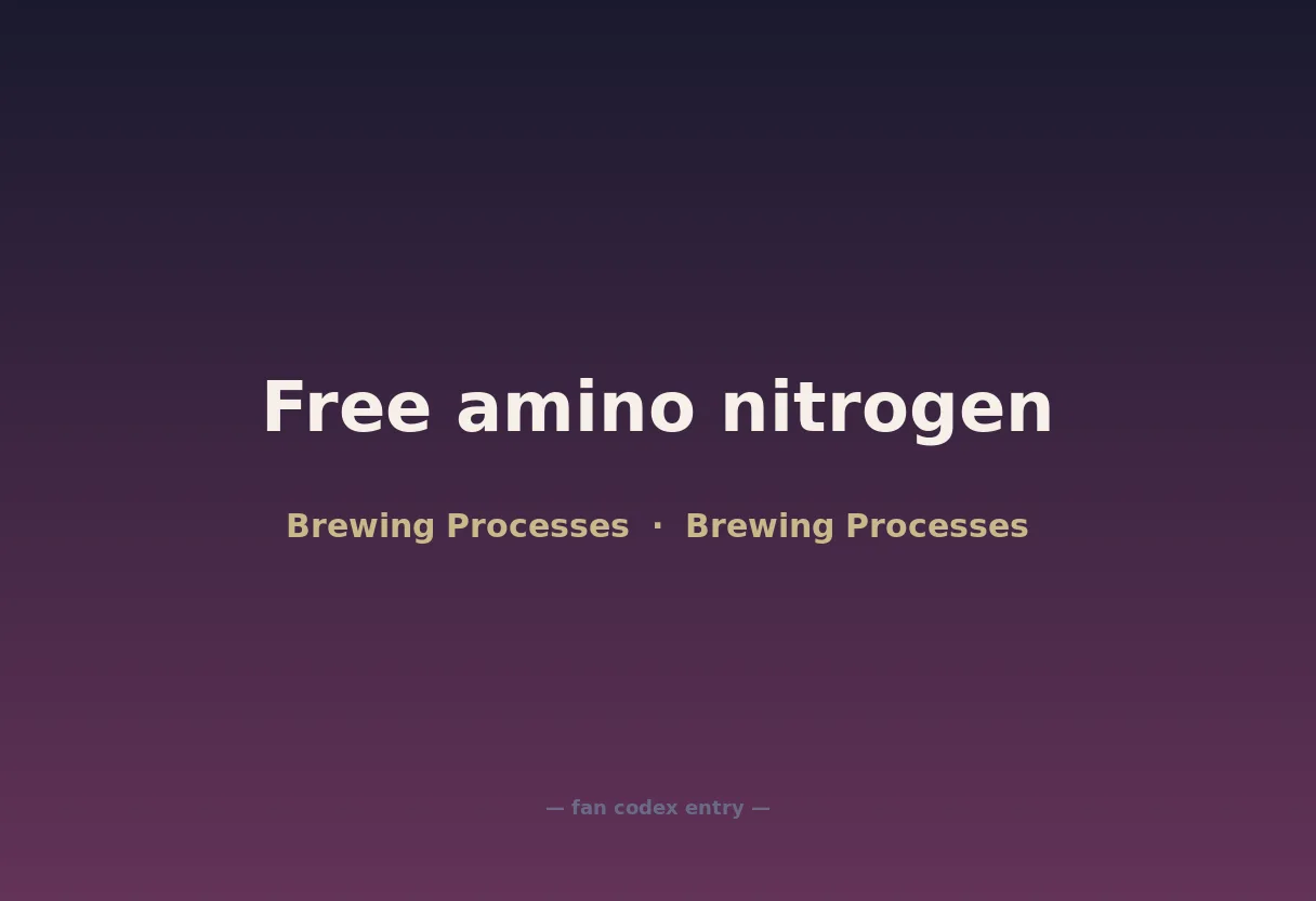 Free amino nitrogen