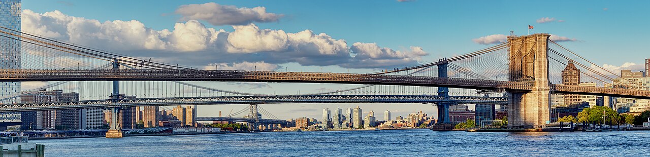 Brooklyn-Manhattan-Williamsburg-Bridges at Sunset 2021-06-15 19-31