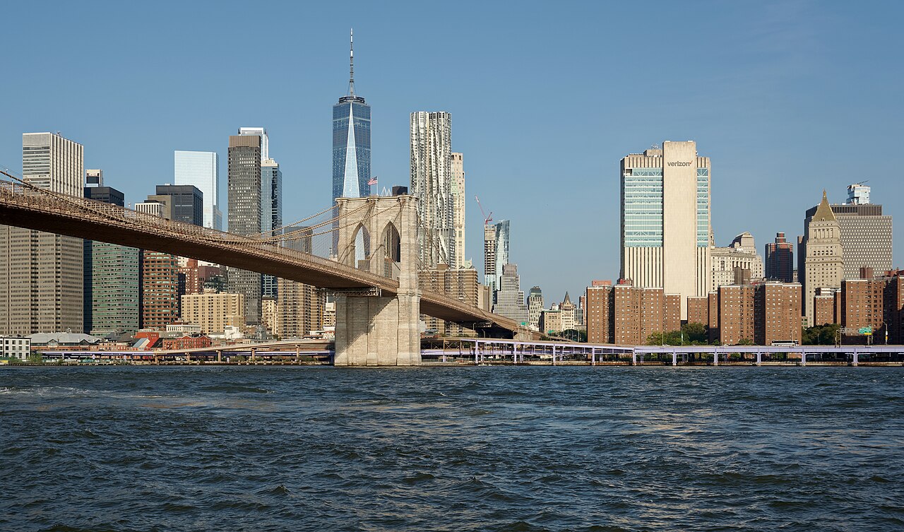 Brooklyn Bridge, view from Brooklyn Bridge Park, New York City