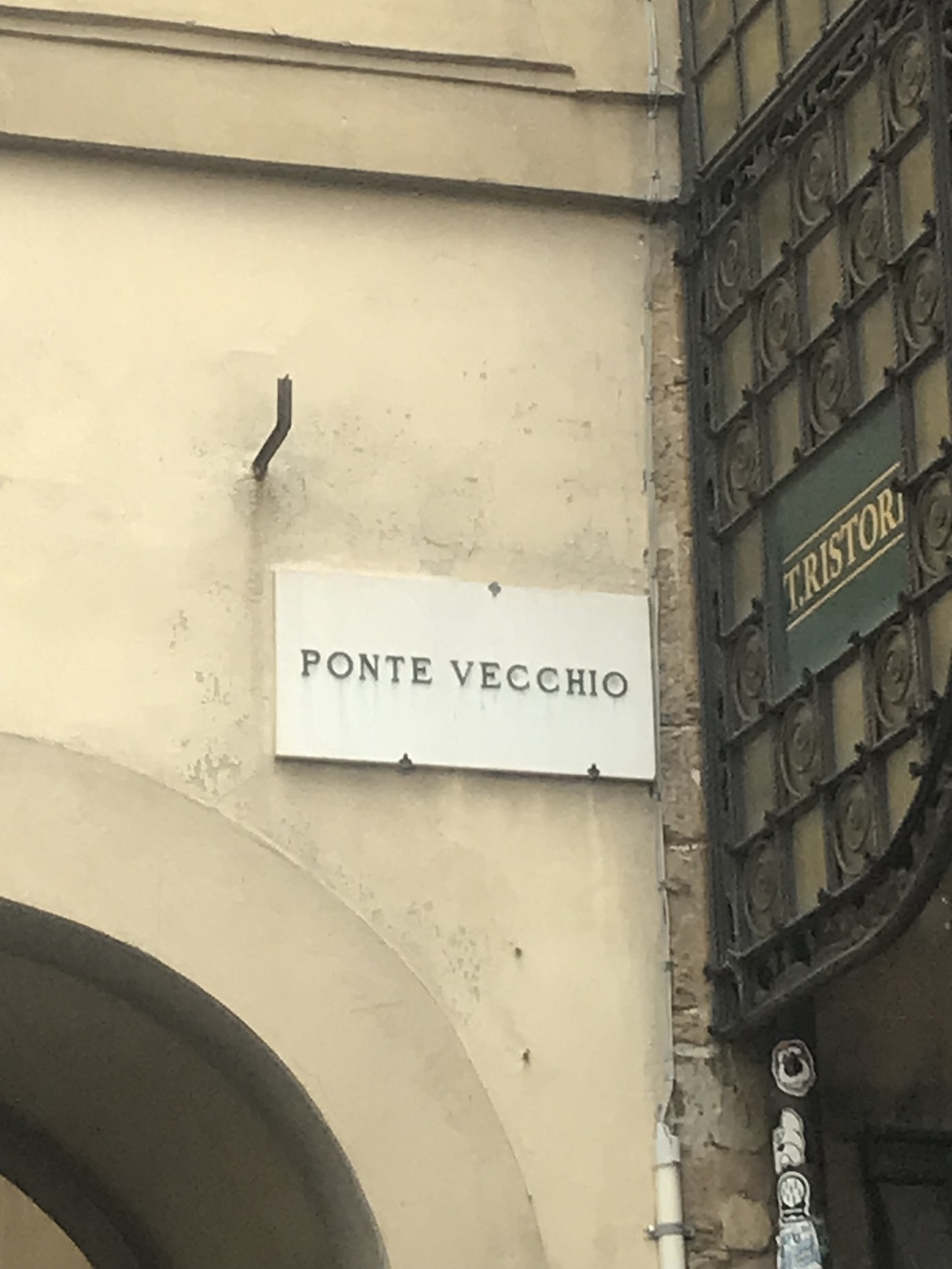 1 Ponte Vecchio (Florence) panneau indicateur