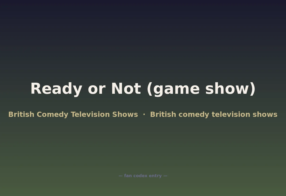Ready or Not (game show)