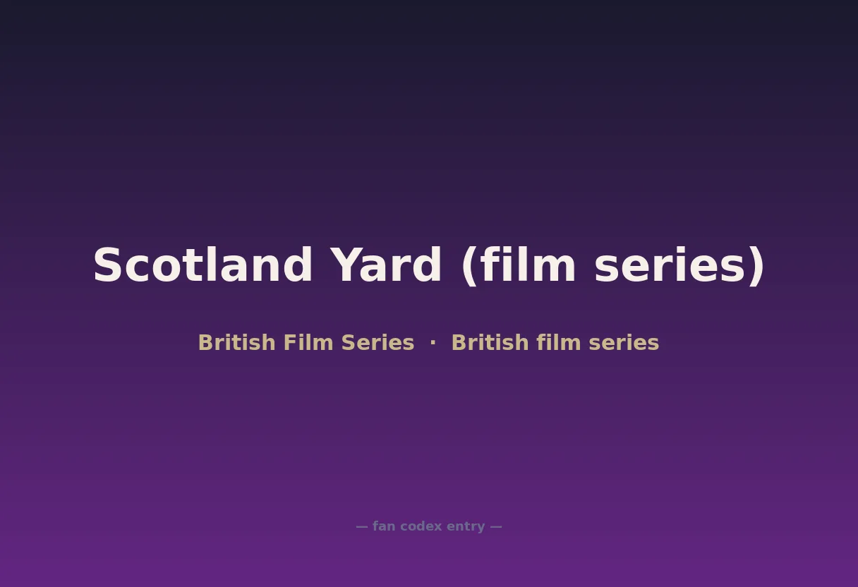 Scotland Yard (film series)