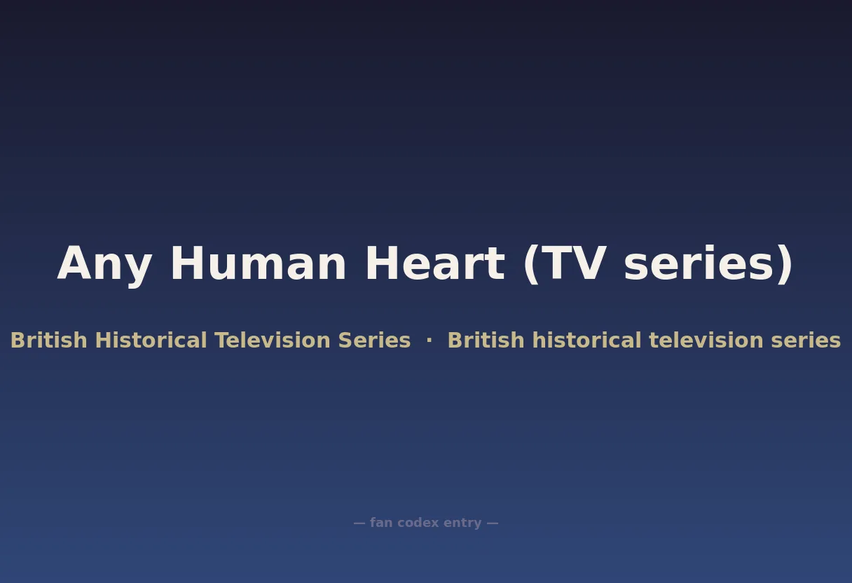 Any Human Heart (TV series)