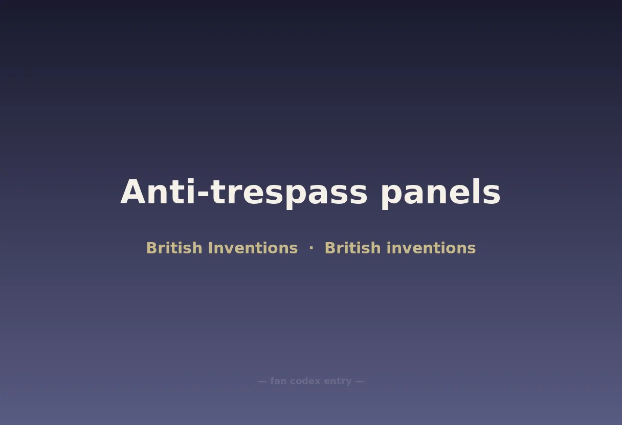 Anti-trespass panels