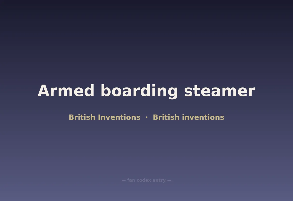 Armed boarding steamer