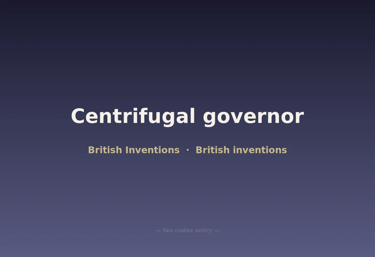 Centrifugal governor