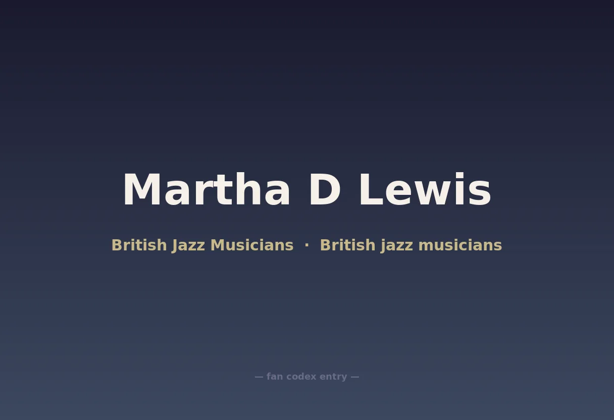 Martha D Lewis