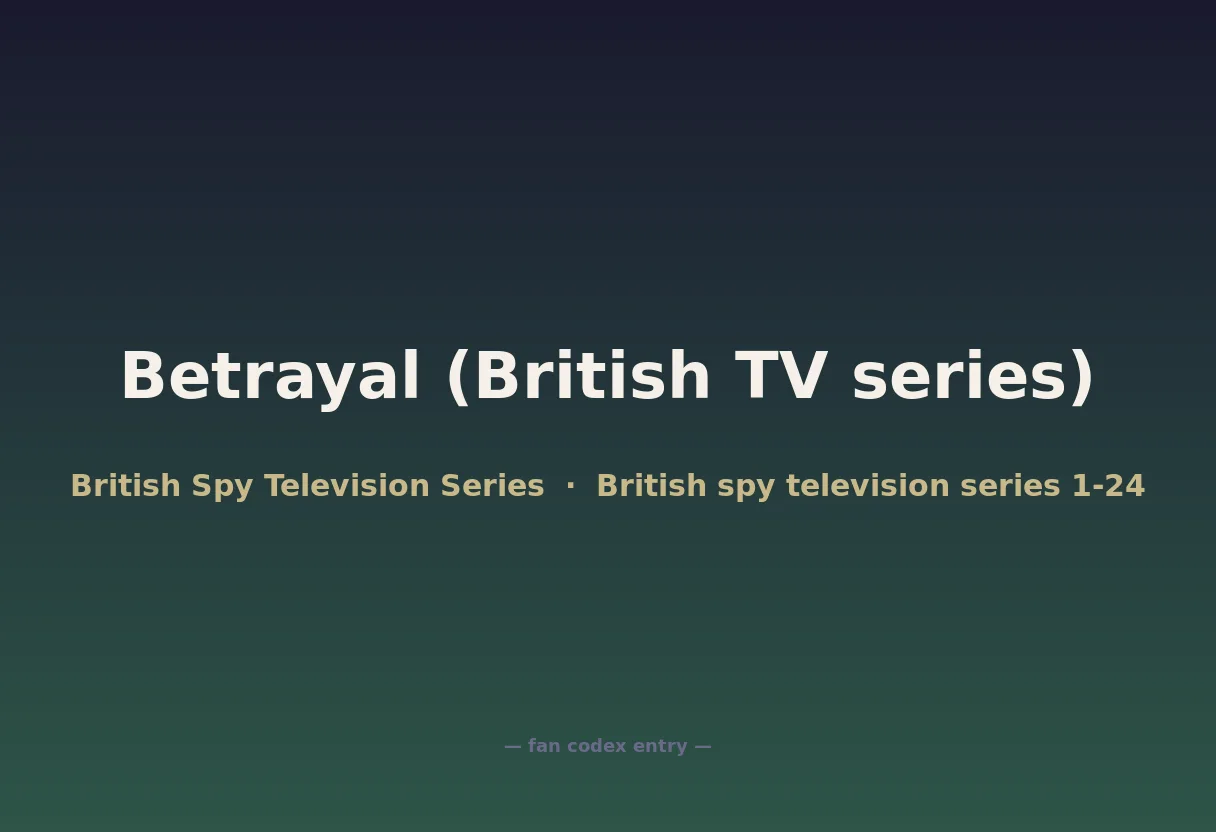 Betrayal (British TV series)