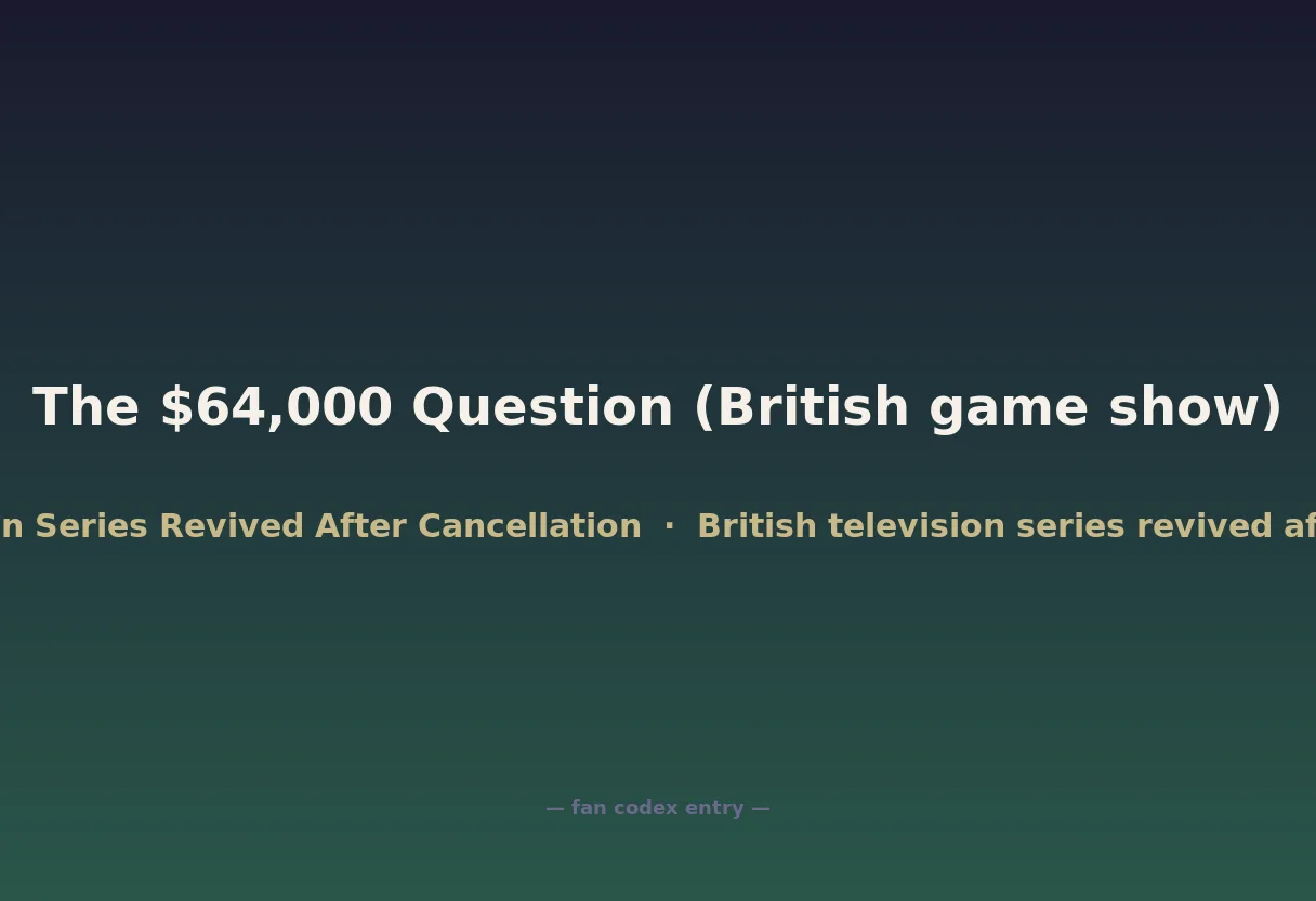 The $64,000 Question (British game show)