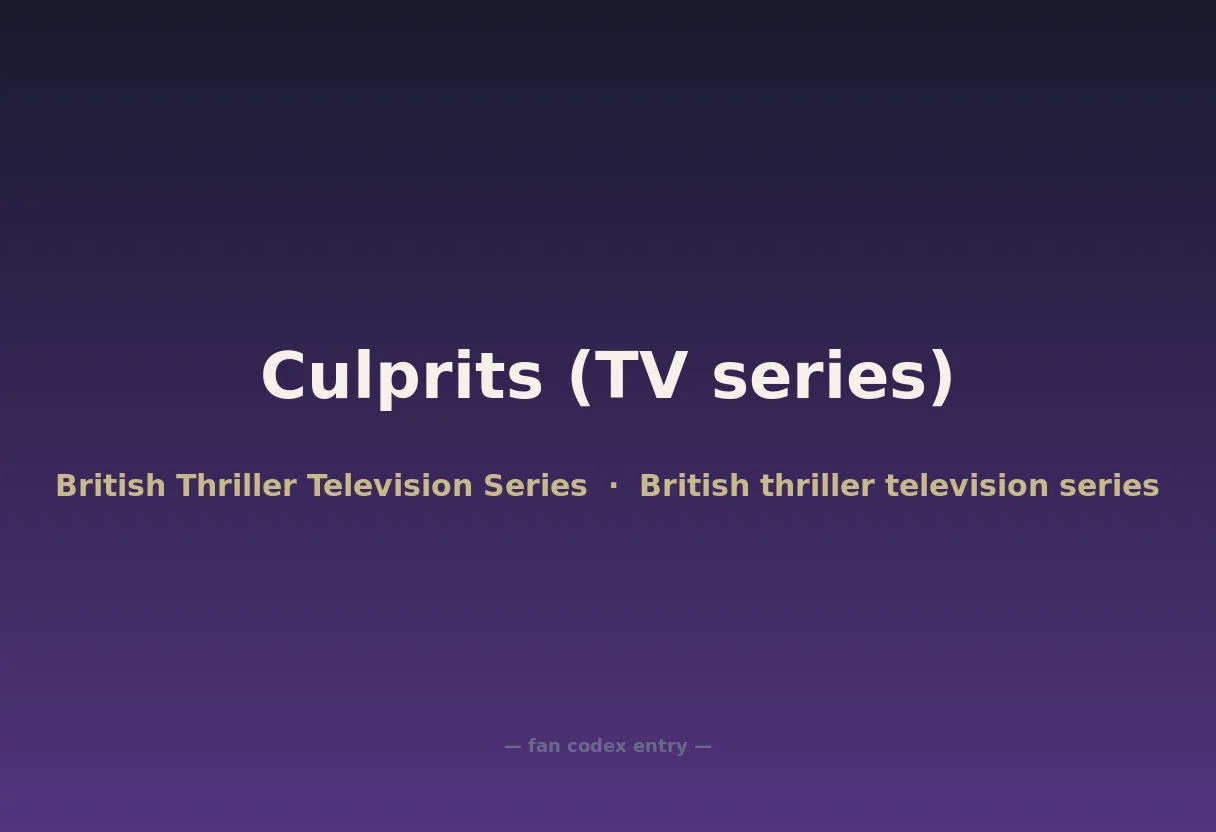 Culprits (TV series)
