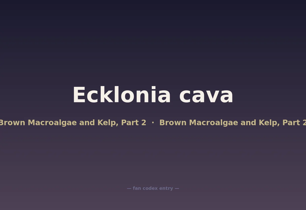 Ecklonia cava