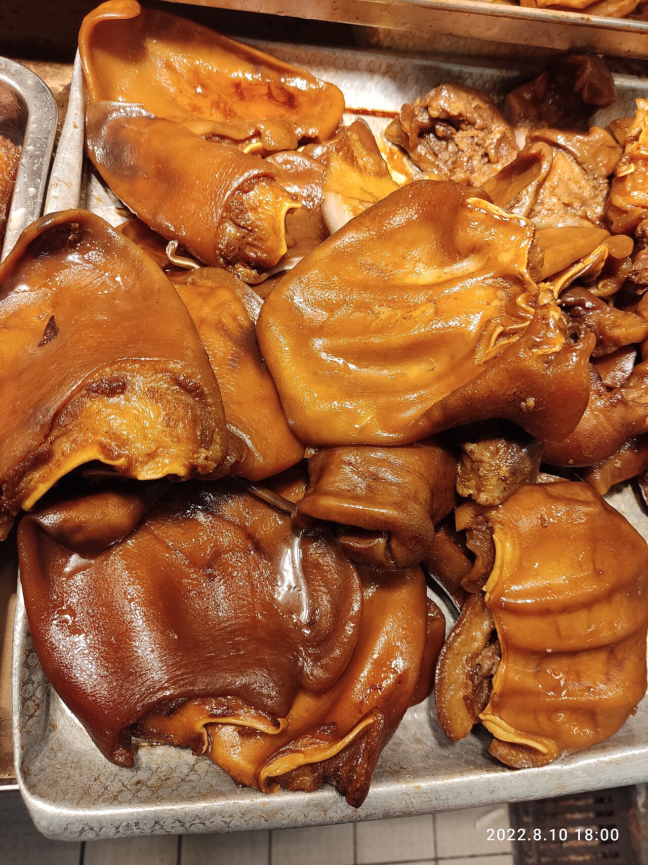 Pig's ear as food