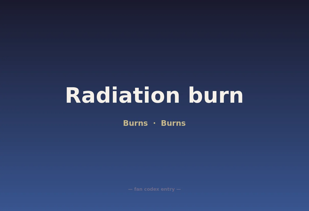 Radiation burn