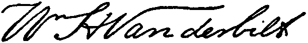 Appletons' Vanderbilt Cornelius - William Henry signature