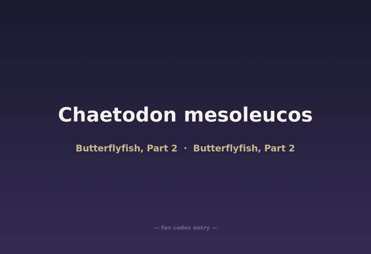 Chaetodon mesoleucos