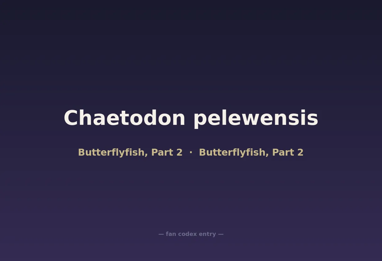 Chaetodon pelewensis