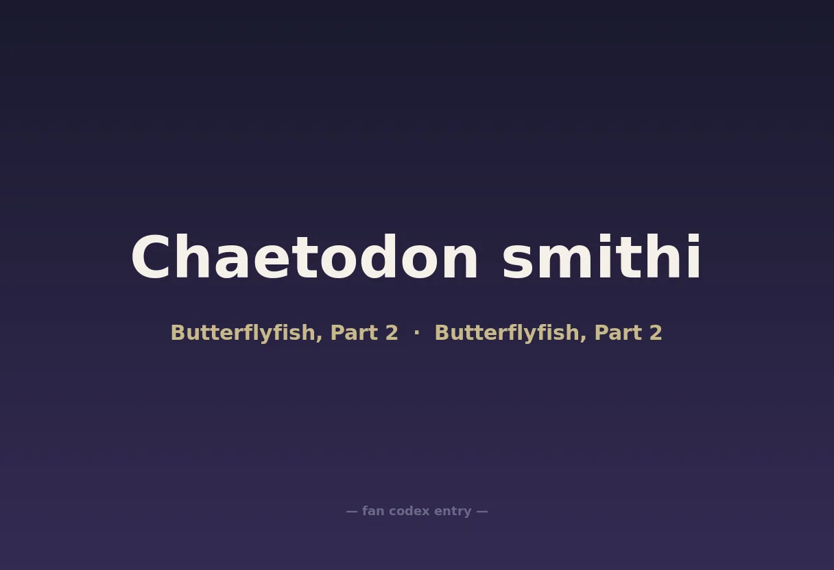 Chaetodon smithi