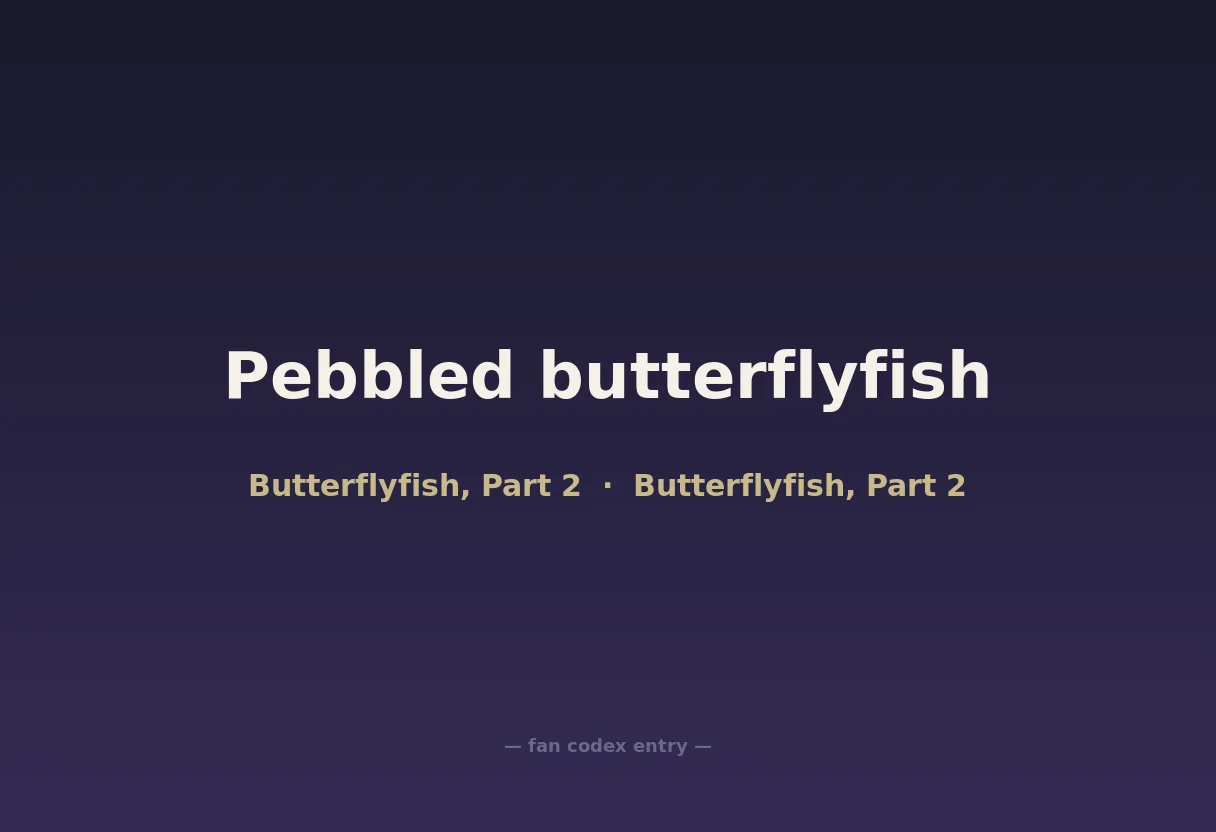 Pebbled butterflyfish