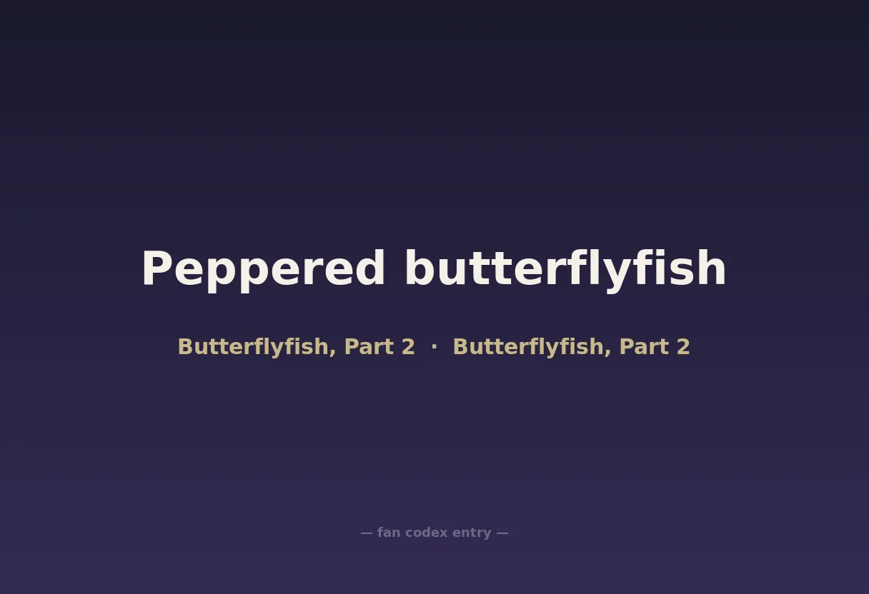 Peppered butterflyfish