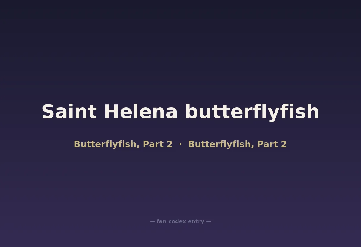 Saint Helena butterflyfish