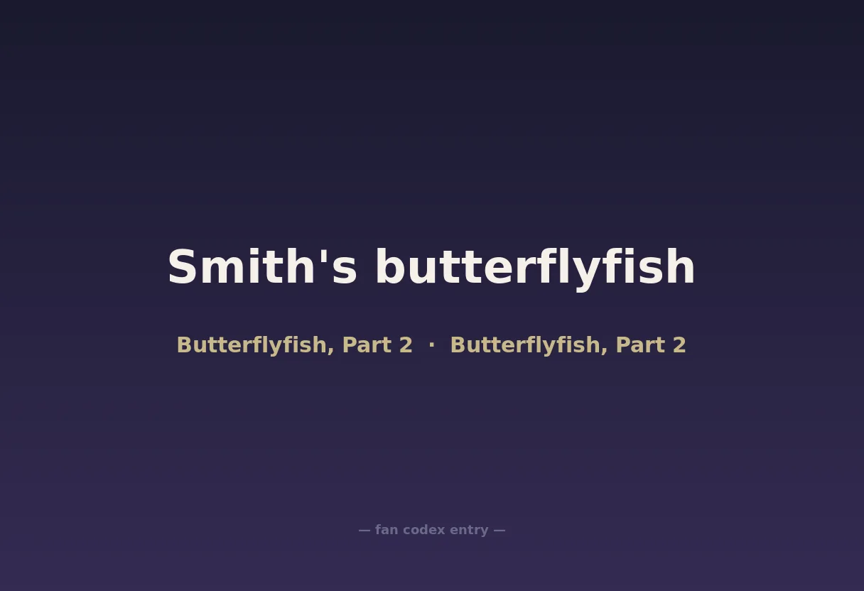Smith's butterflyfish