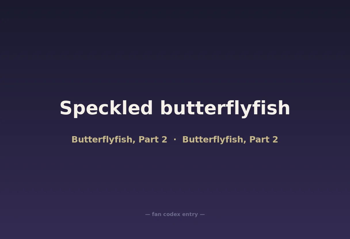 Speckled butterflyfish