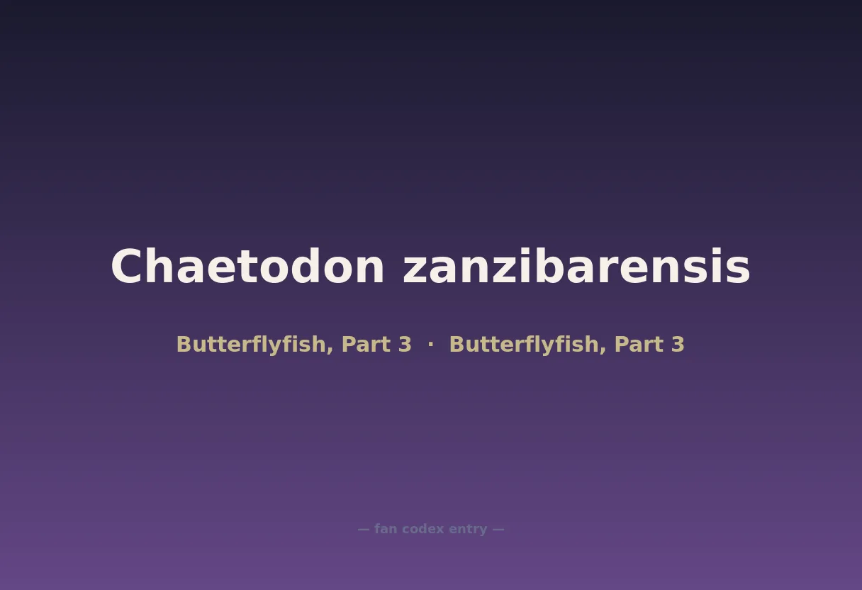Chaetodon zanzibarensis