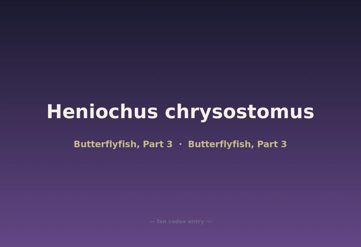 Heniochus chrysostomus