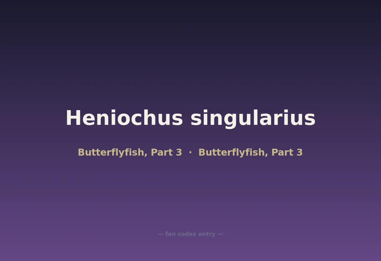Heniochus singularius